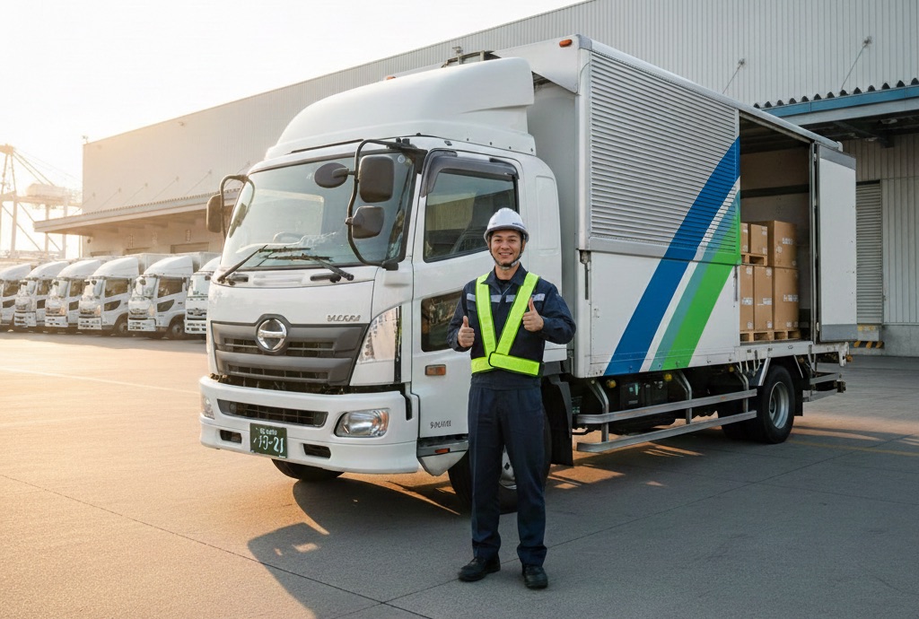 株式会社船昌 GLOBAL CARGO 東京都大田区東海1-3-6プロロジスパ-ク東京大田1階 株式会社船昌　GLOBAL CARGO　太田営業所の正社員 中型トラックドライバー求人イメージ